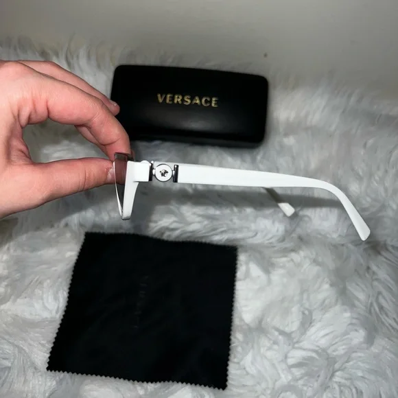 Versace White Frame Sunglasses - Picture 3 of 3